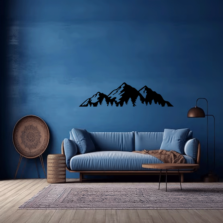 Timberline Mountains Metal Wall Art – Pacific Northwest Scenic Wall Decor