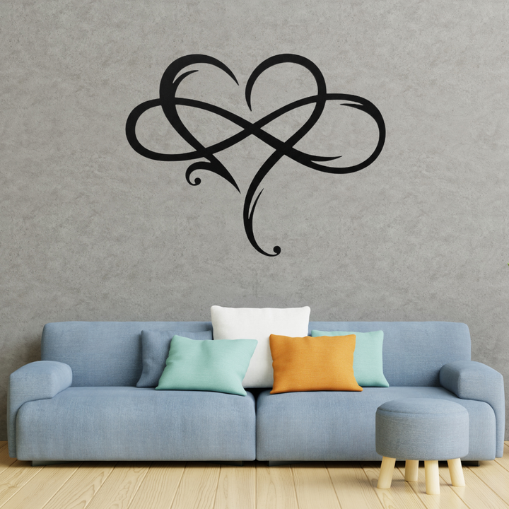Infinity Heart Metal Wall Art – Love Symbol Romantic Home Decor