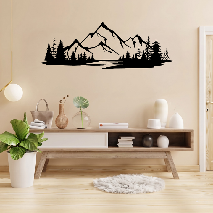 White Mountains Metal Wall Art – New Hampshire Scenic Nature Wall Decor