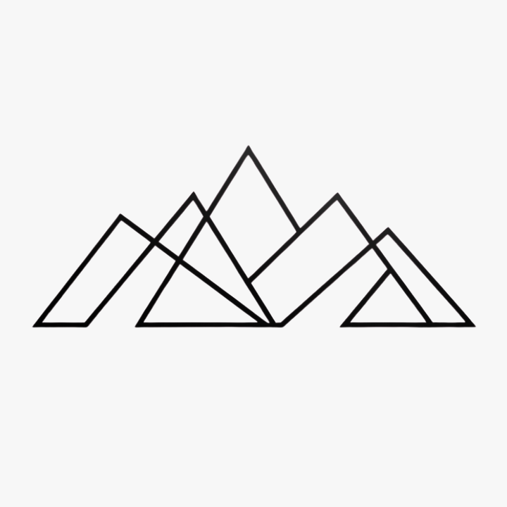 Geometric Mountains Metal Wall Art – Modern Abstract Wall Decor