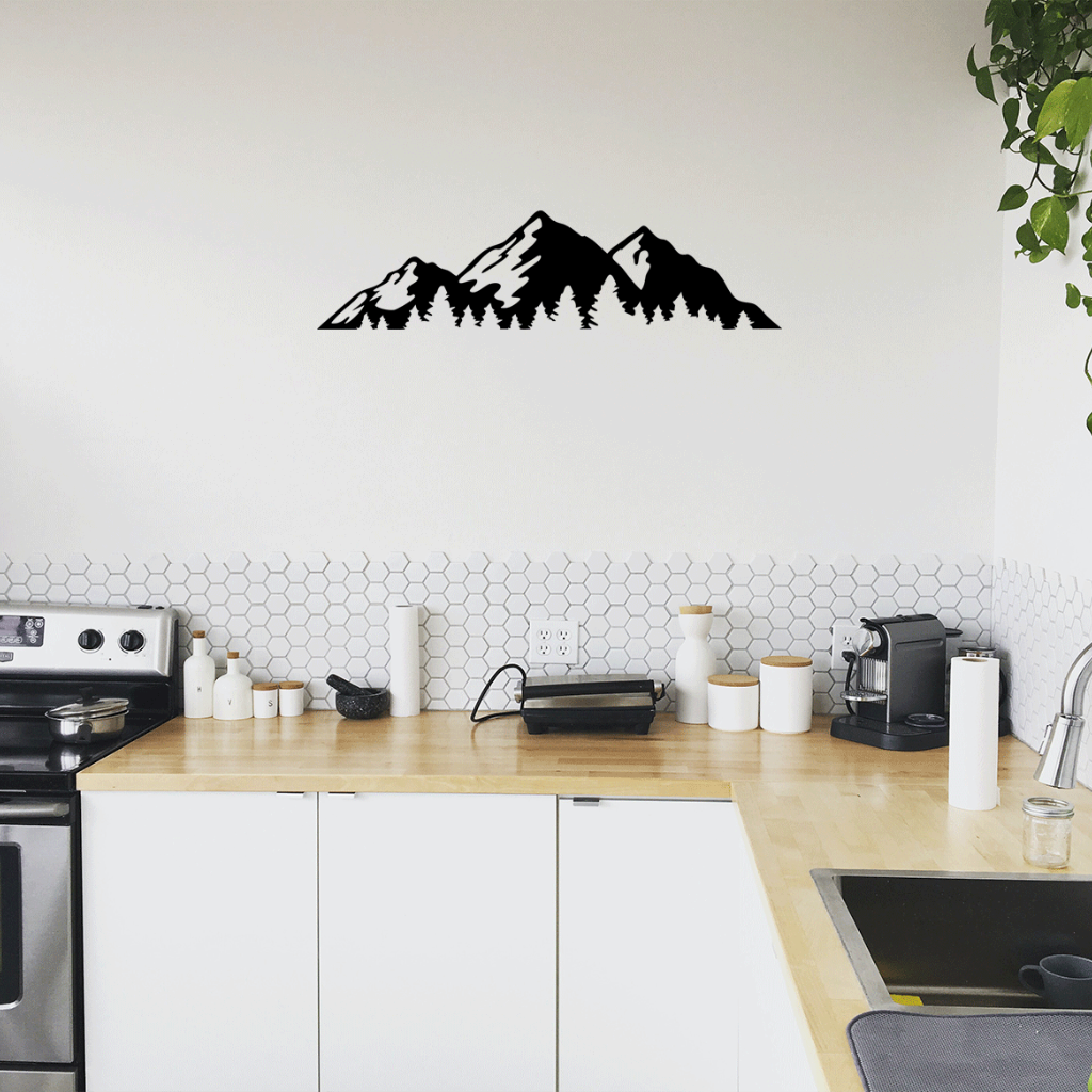 Timberline Mountains Metal Wall Art – Pacific Northwest Scenic Wall Decor
