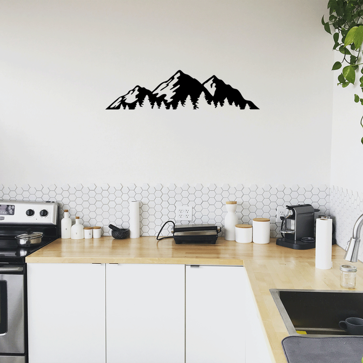 Timberline Mountains Metal Wall Art – Pacific Northwest Scenic Wall Decor