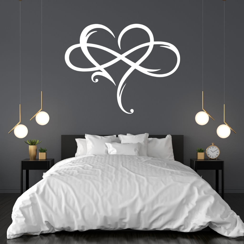 Infinity Heart Metal Wall Art – Love Symbol Romantic Home Decor
