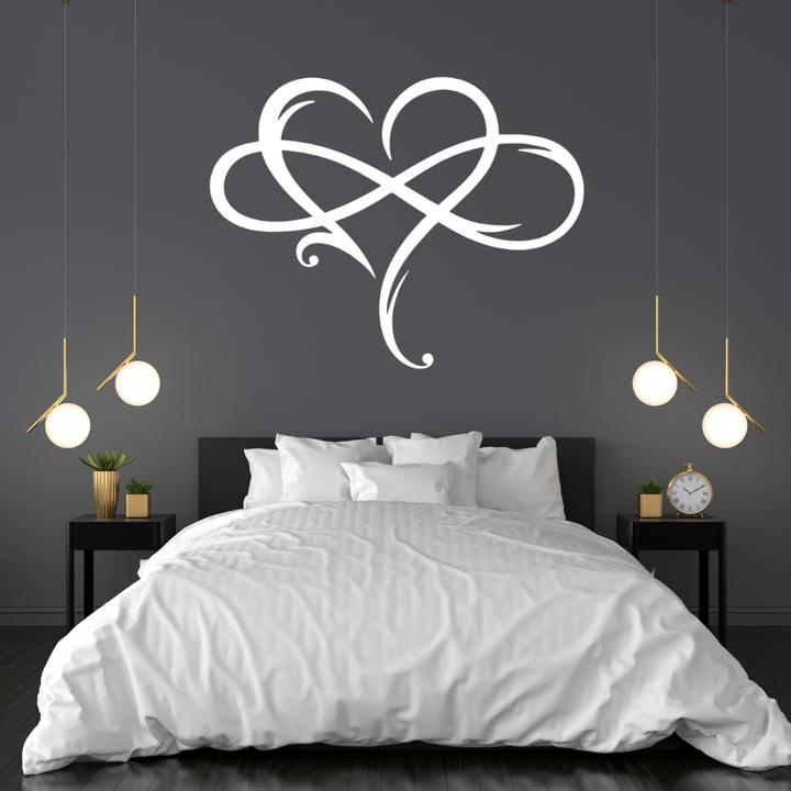 Infinity Heart Metal Wall Art – Love Symbol Romantic Home Decor
