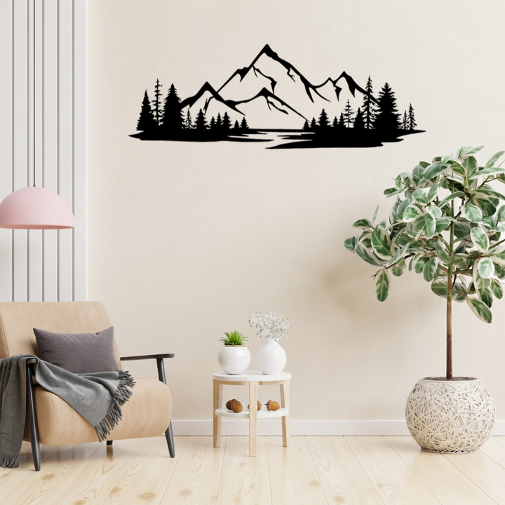 White Mountains Metal Wall Art – New Hampshire Scenic Nature Wall Decor