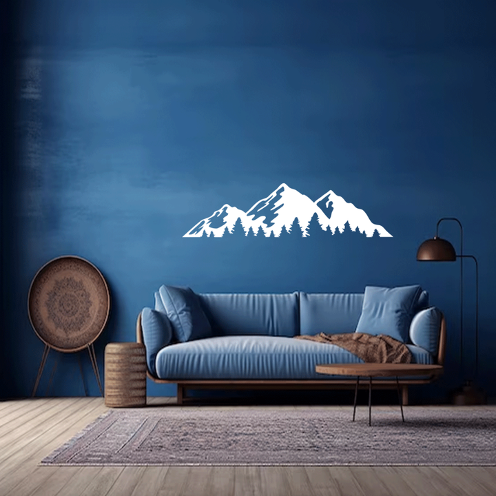 Timberline Mountains Metal Wall Art – Pacific Northwest Scenic Wall Decor