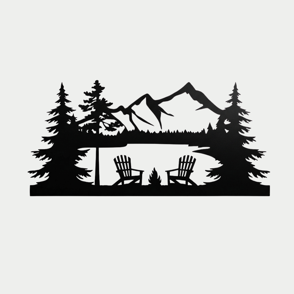 Lake View Metal Wall Art – Nature Waterfront Scene