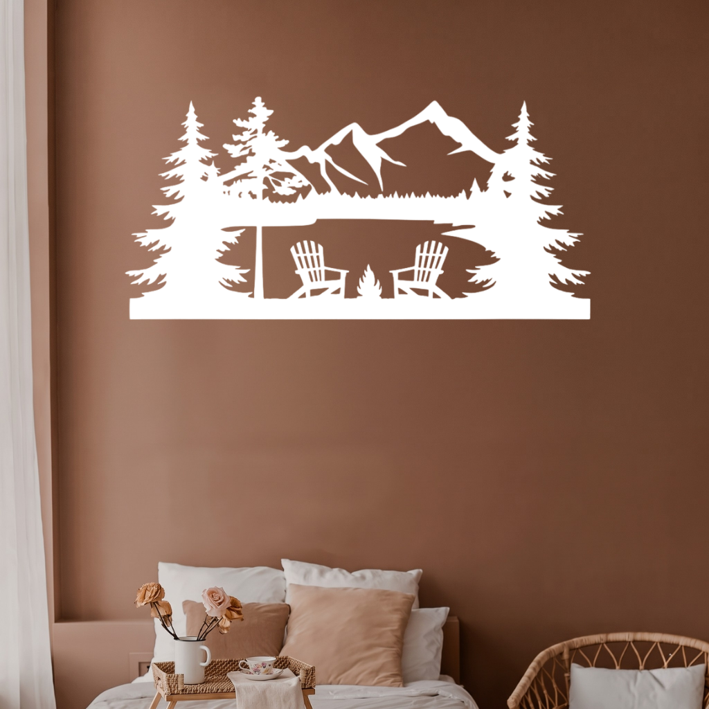 Lake View Metal Wall Art – Nature Waterfront Scene