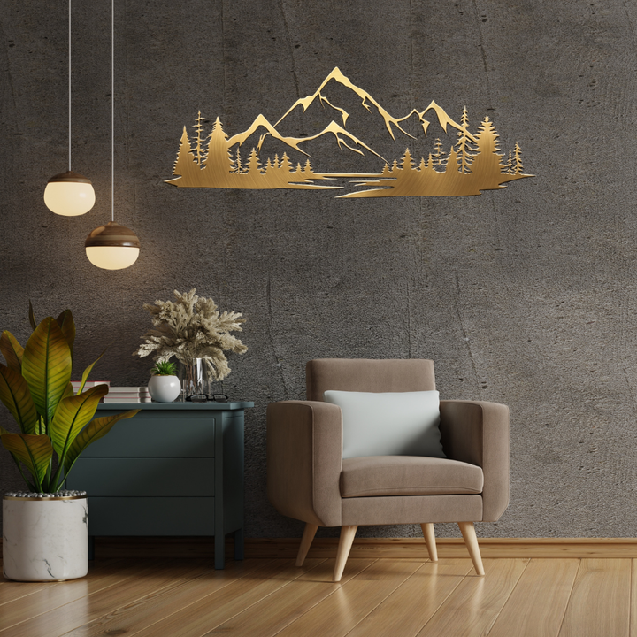 White Mountains Metal Wall Art – New Hampshire Scenic Nature Wall Decor