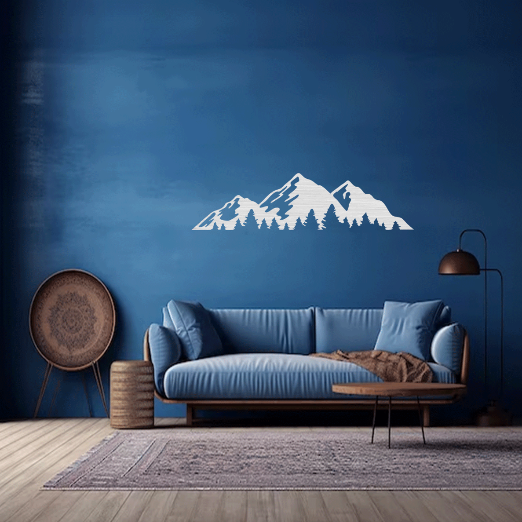Timberline Mountains Metal Wall Art – Pacific Northwest Scenic Wall Decor