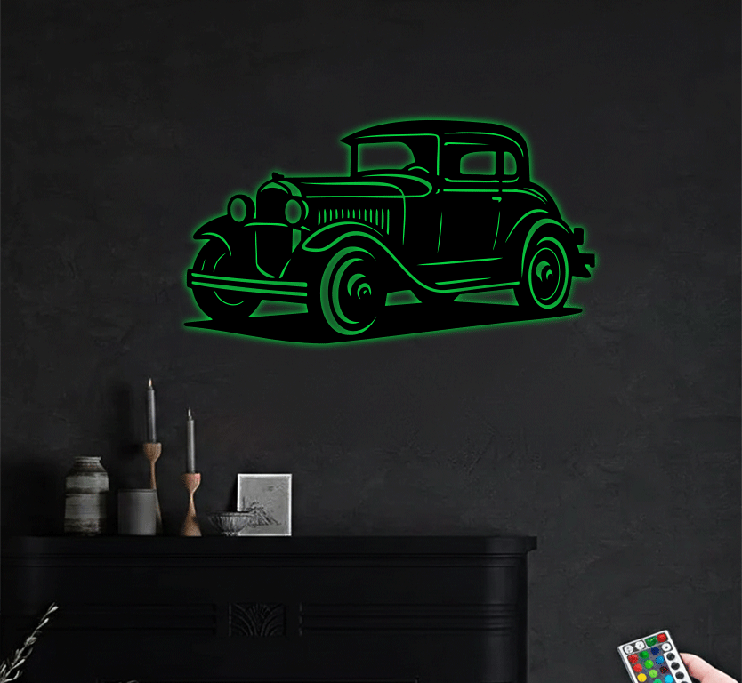 Classic Vintage Car Metal wall Art
