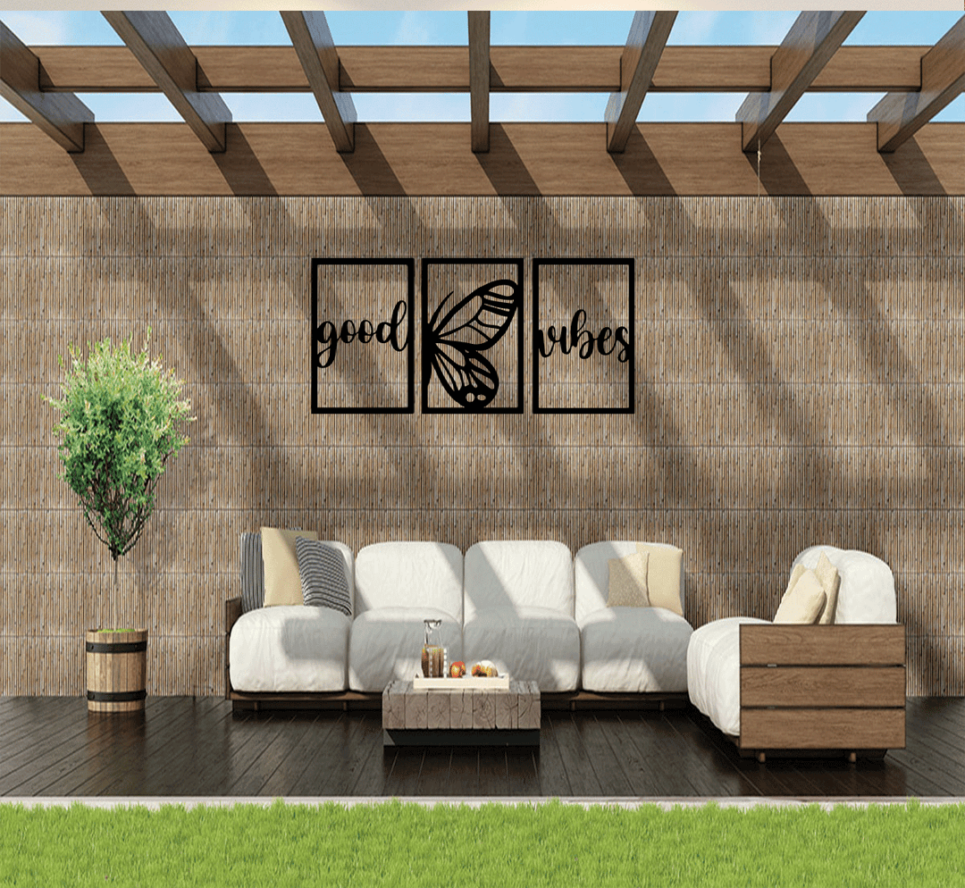 Good Vibes (3 Piece) Metal Wall Art, view 8 by MetalPlex