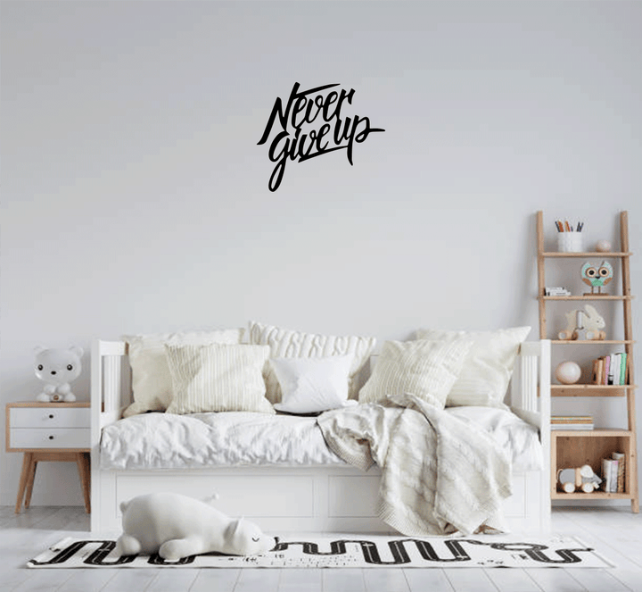 Never Give Up Metal Wall Art, view 8 by MetalPlex