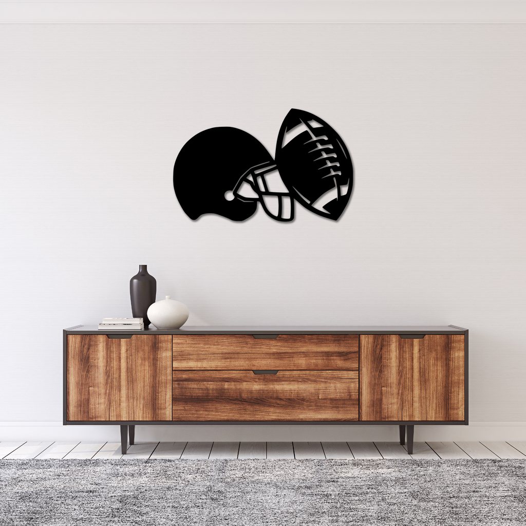 Football Helmet - Metal Wall Art - MetalPlex