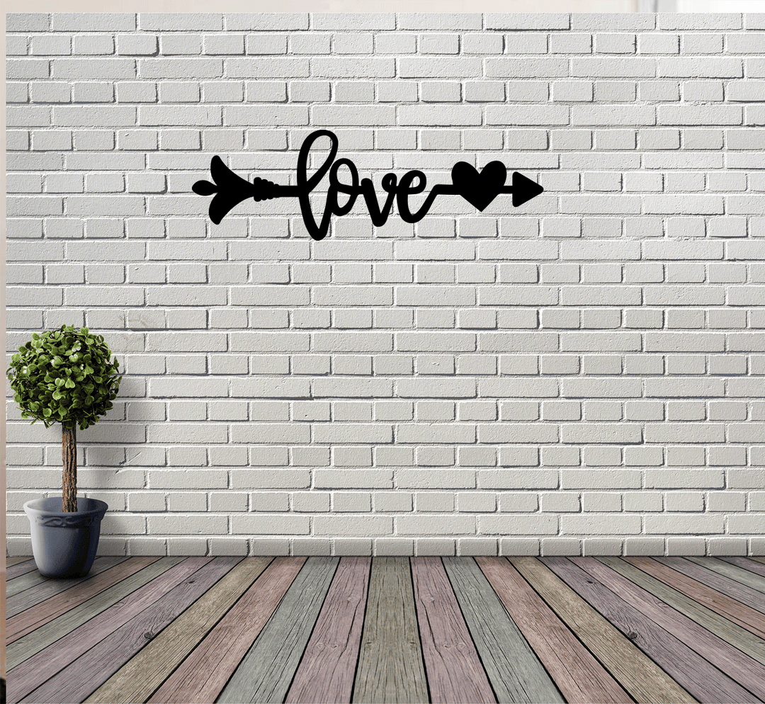 Love Arrow Metal Wall Art, view 7 by MetalPlex