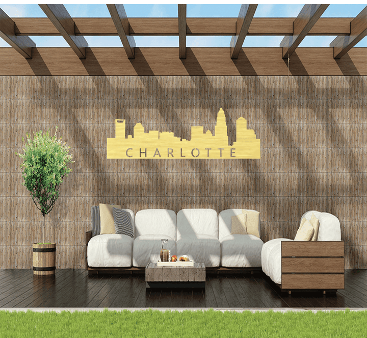 Charlotte Skyline Metal Wall Art, view 3 by MetalPlex
