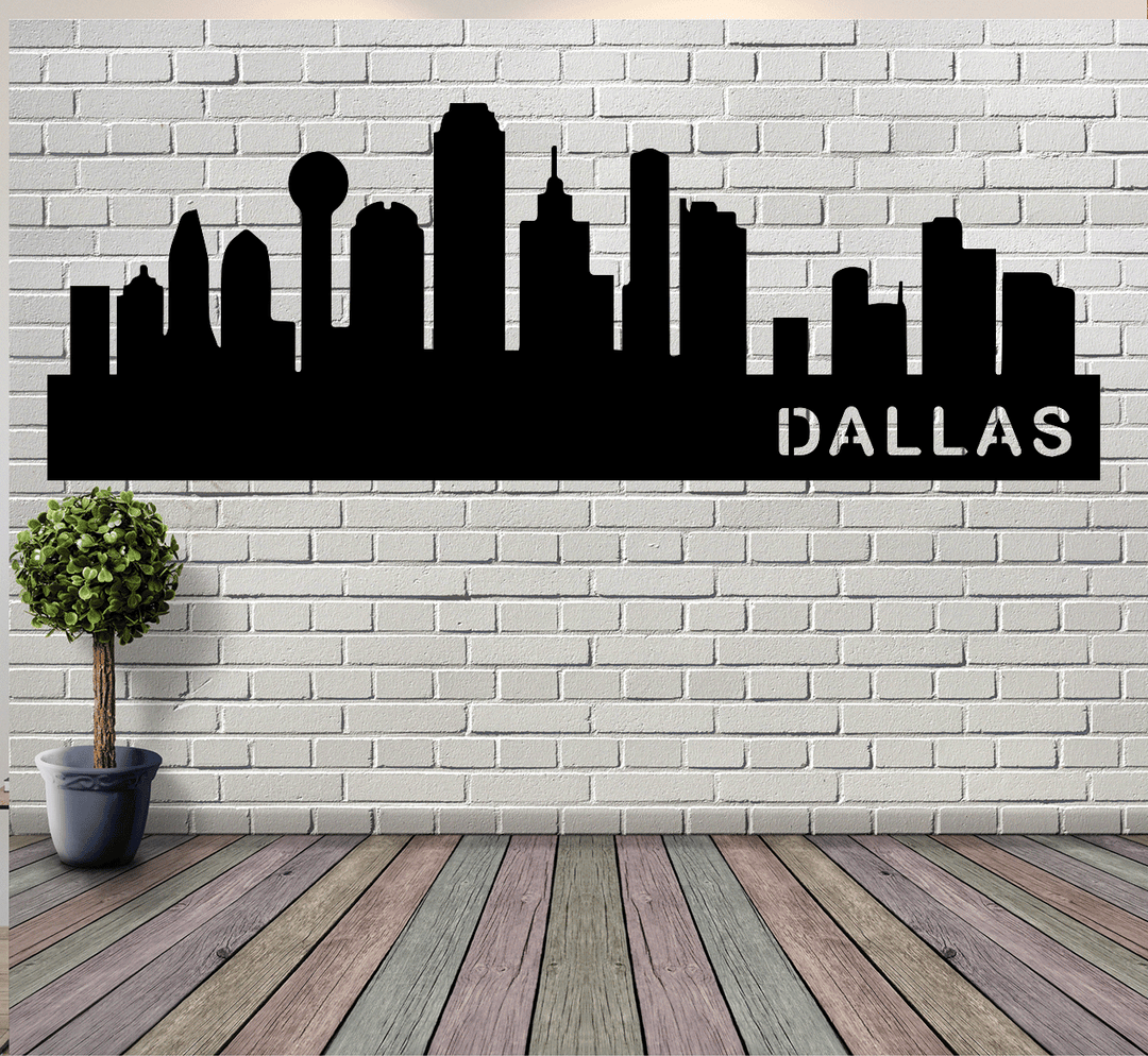 Dallas Skyline Metal Wall Art by MetalPlex