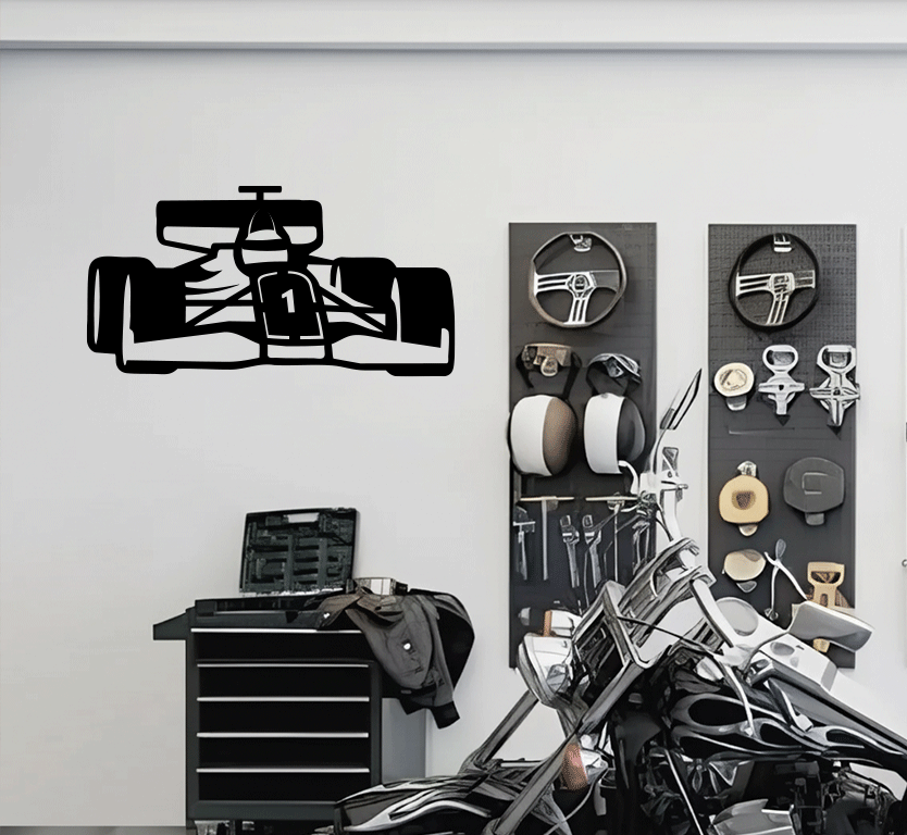 F1 Racing Car Metal wall Art