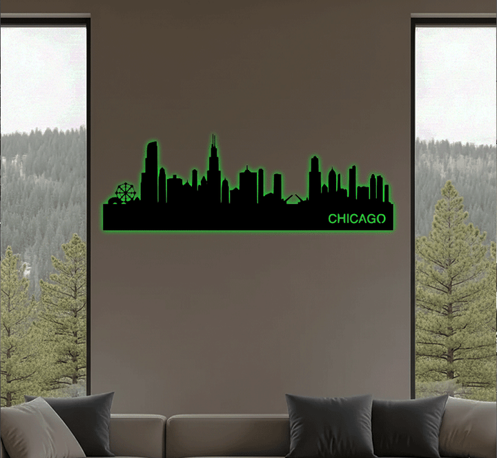 Chicago Skyline Metal Wall Art, view 6 by MetalPlex