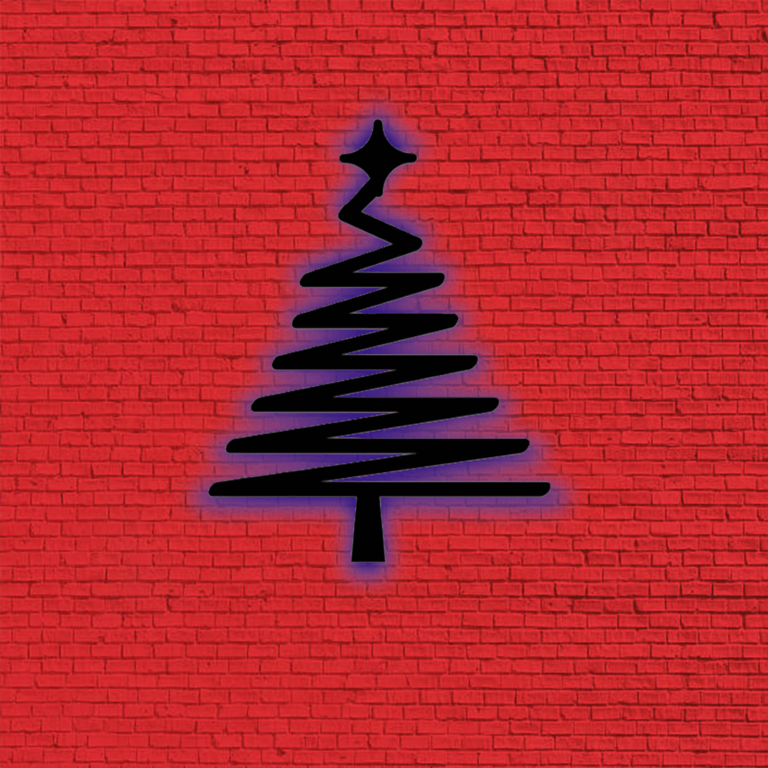 Abstract Christmas Tree Metal Wall Art, view 5 by MetalPlex