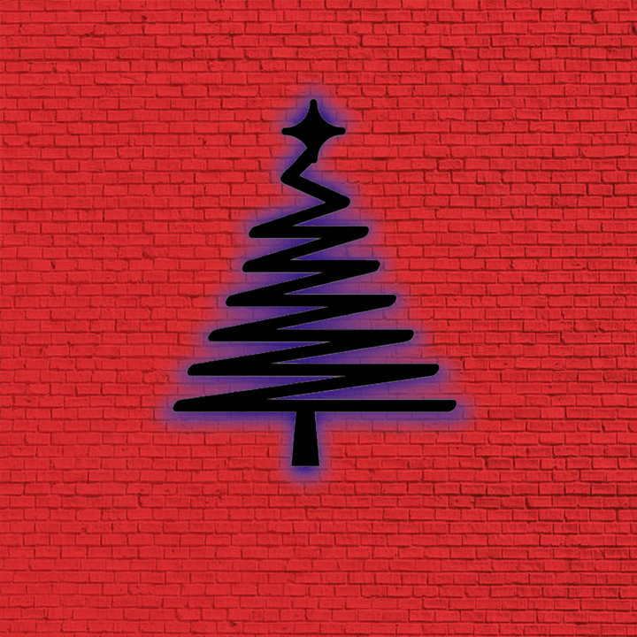 Abstract Christmas Tree Metal Wall Art, view 5 by MetalPlex