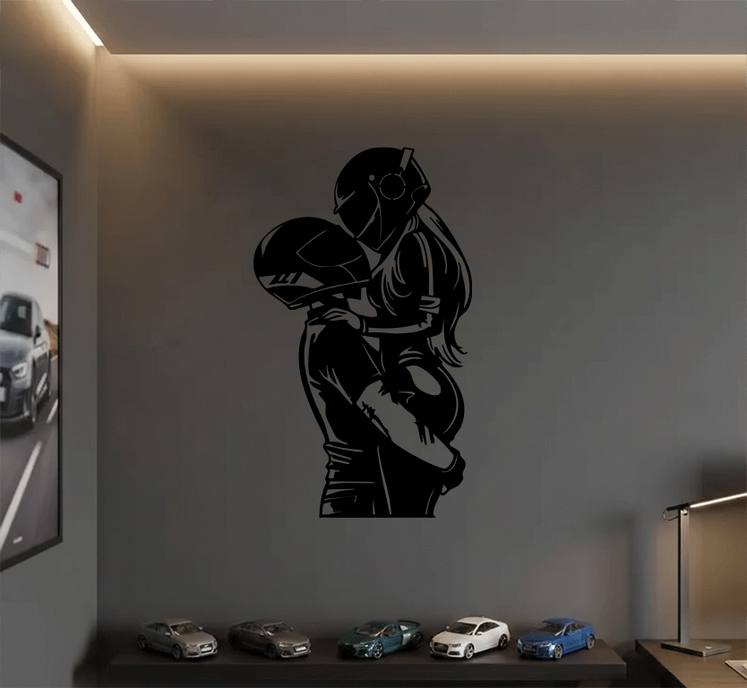 Biker Couple Metal Wall Art, view 2 by MetalPlex
