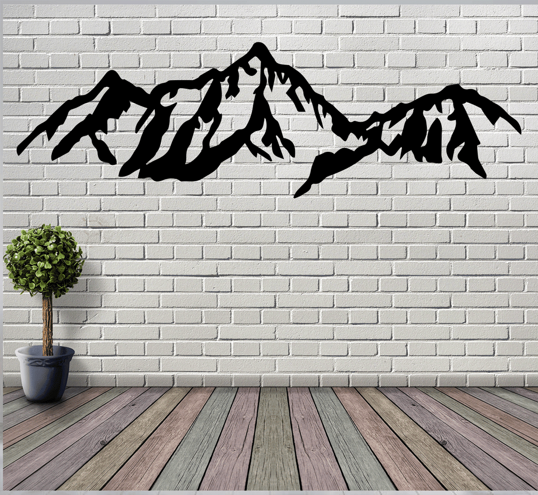 Presidential Mountains Range Metal Wall Art, view 4 by MetalPlex
