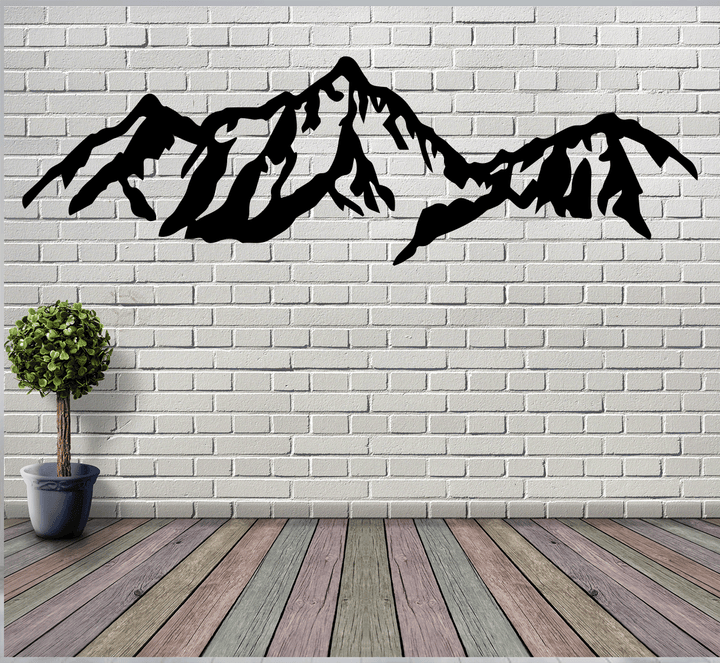 Presidential Mountains Range Metal Wall Art, view 4 by MetalPlex