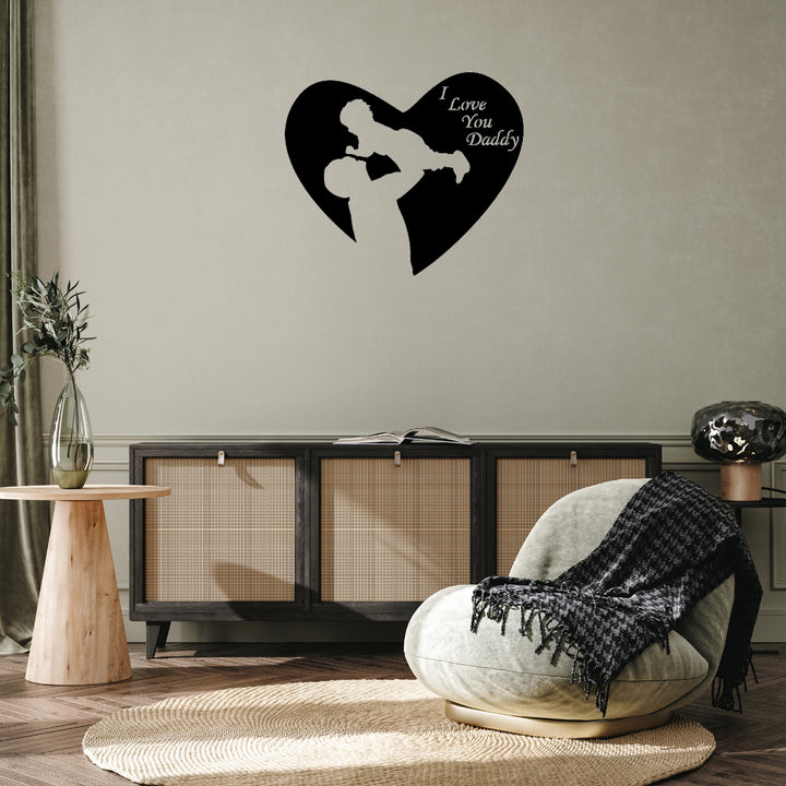 I Love You Dad Metal Wall Art