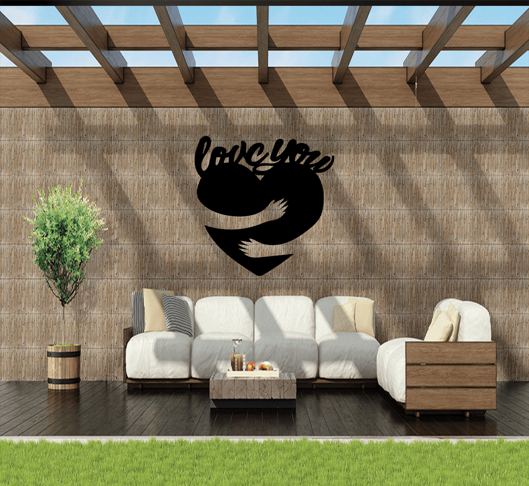Love You Metal Wall Art, view 4 by MetalPlex