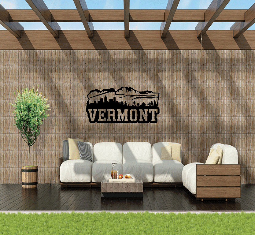 Vermont Skyline Metal Wall Art