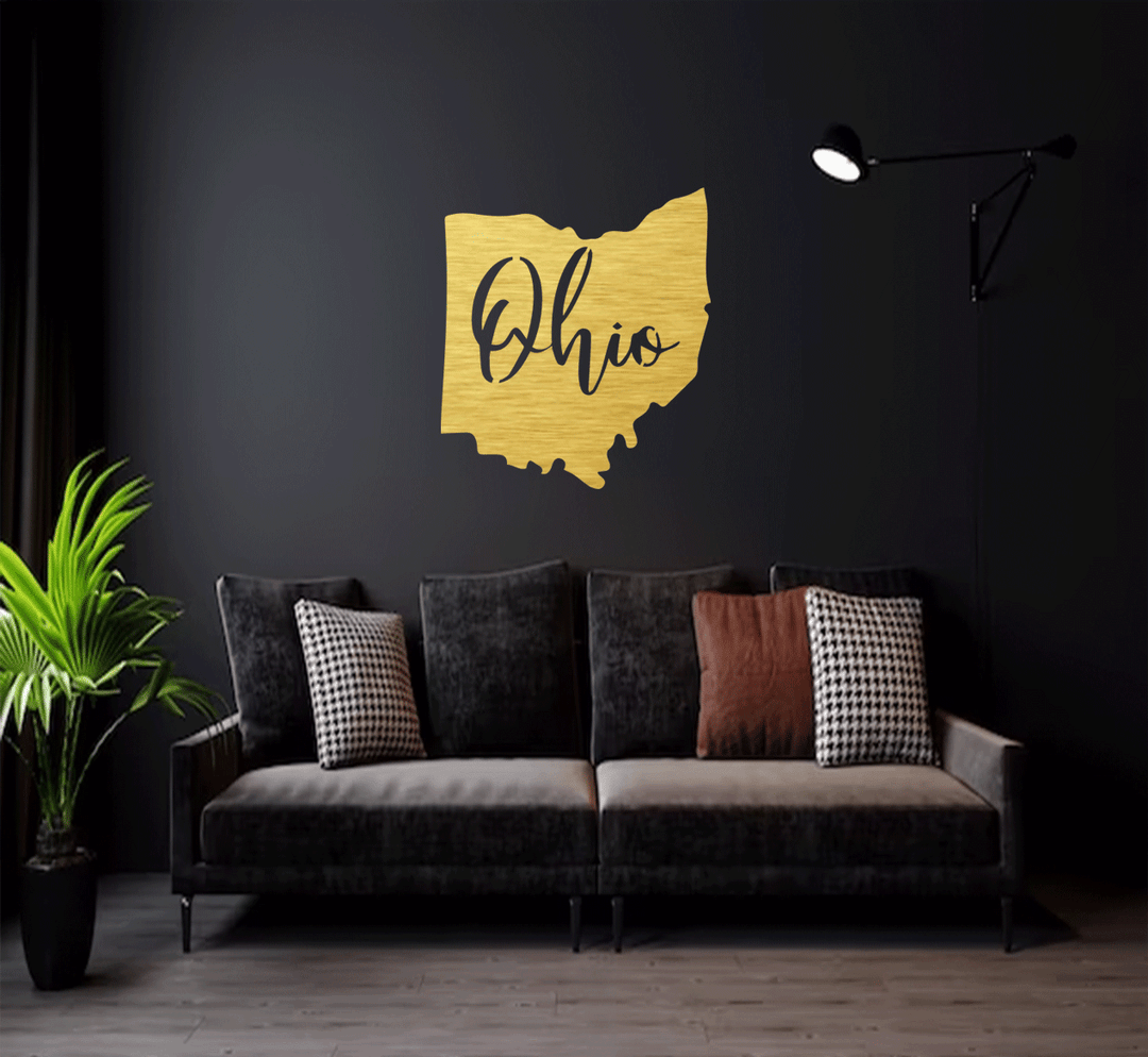 Ohio Metal Wall Art, view 3 by MetalPlex