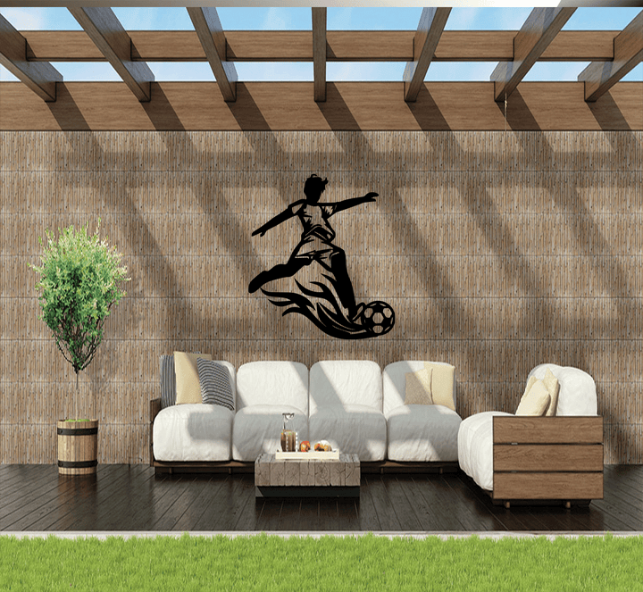 Soccer Metal Wall Art, view 2 by MetalPlex
