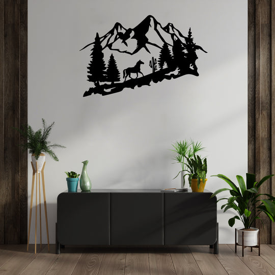 Mountain Horse - Metal Wall Art