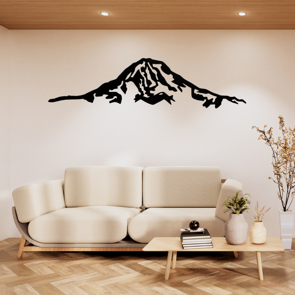 Mount Rainier Alternative Metal Wall Art – Pacific Northwest Mountain Scenic Decor