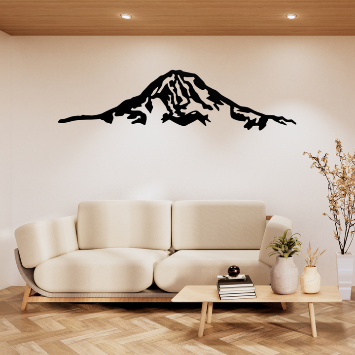 Mount Rainier Alternative Metal Wall Art – Pacific Northwest Mountain Scenic Decor