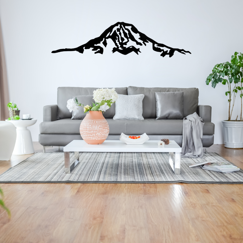 Mount Rainier Alternative Metal Wall Art – Pacific Northwest Mountain Scenic Decor