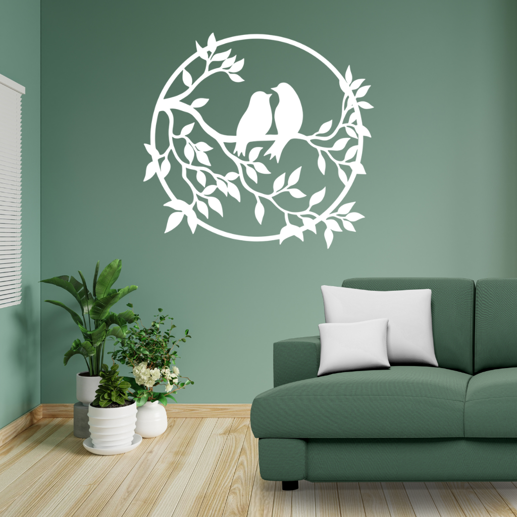 Bird Tree Metal Wall Art – Nature Wildlife Botanical Home Decor