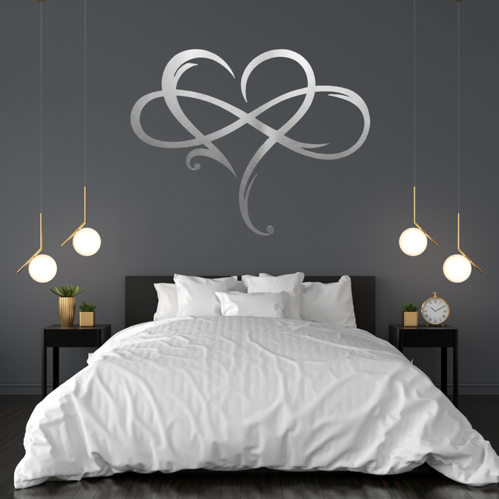Infinity Heart Metal Wall Art – Love Symbol Romantic Home Decor