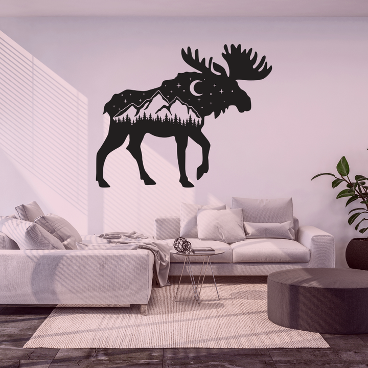 Moose Metal Wall Art – Wildlife Nature Rustic Cabin &amp; Lodge Decor