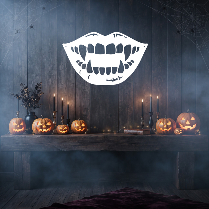 Spooky Lips Metal Wall Art