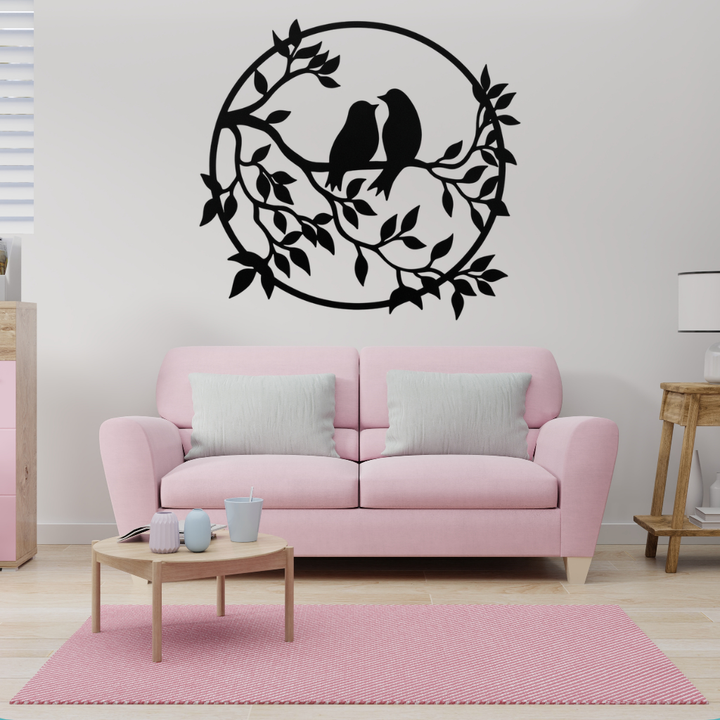 Bird Tree Metal Wall Art – Nature Wildlife Botanical Home Decor