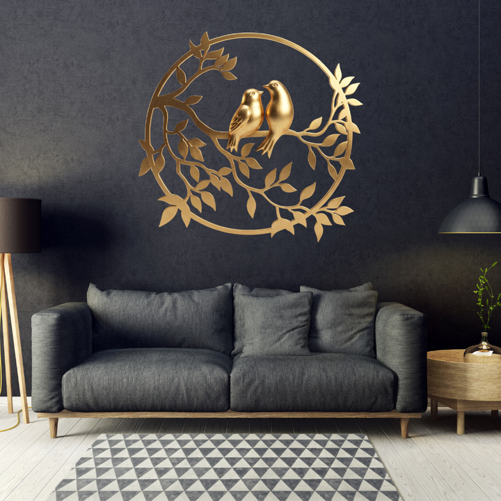 Bird Tree Metal Wall Art – Nature Wildlife Botanical Home Decor