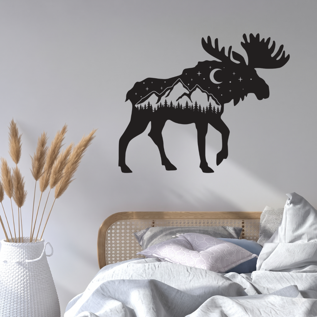 Moose Metal Wall Art – Wildlife Nature Rustic Cabin &amp; Lodge Decor