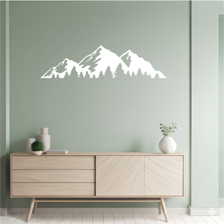 Timberline Mountains Metal Wall Art – Pacific Northwest Scenic Wall Decor