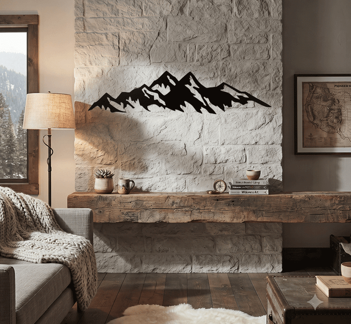 Mountains Metal Wall Art, view 2 by MetalPlex