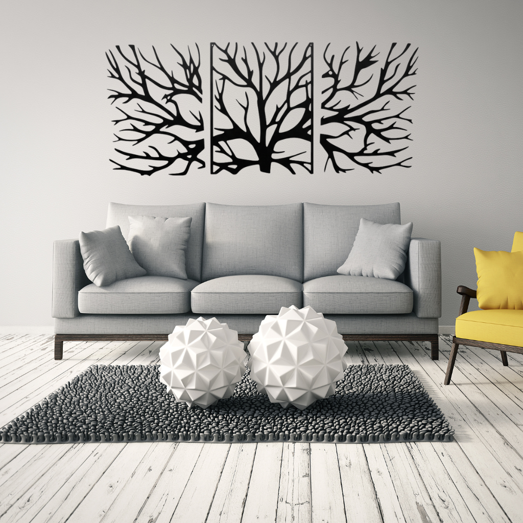 Tree Metal Wall Art – Nature Botanical Home Decor