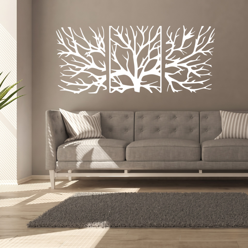 Tree Metal Wall Art – Nature Botanical Home Decor