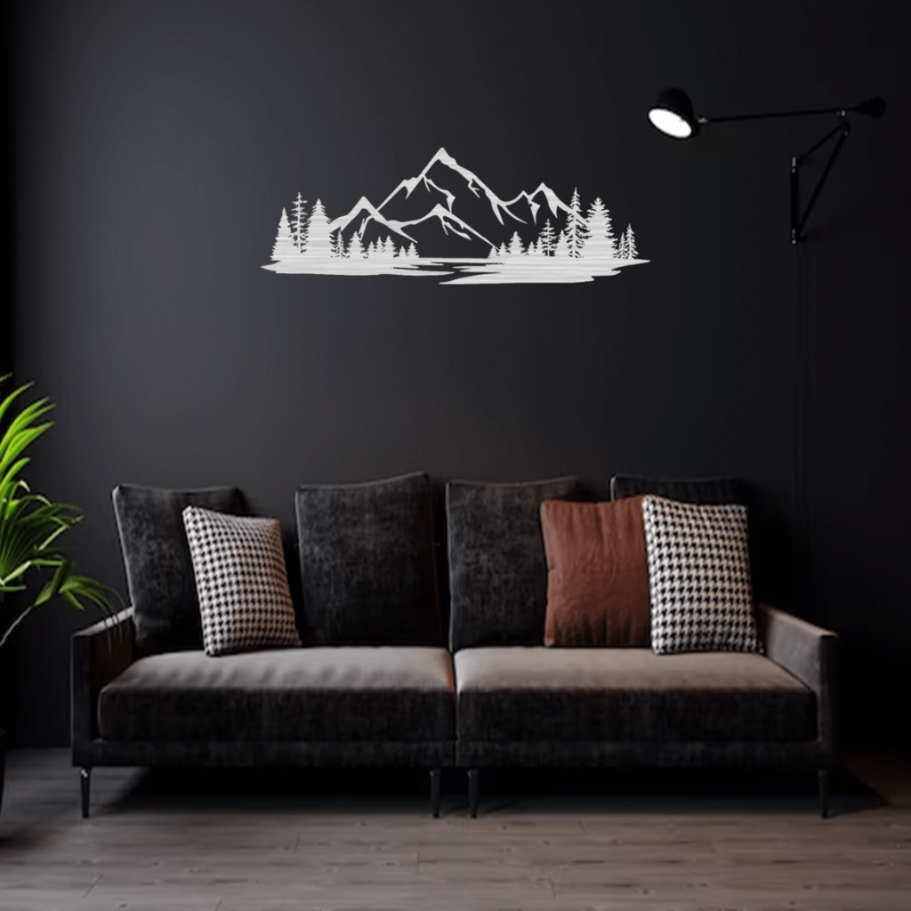 White Mountains Metal Wall Art – New Hampshire Scenic Nature Wall Decor