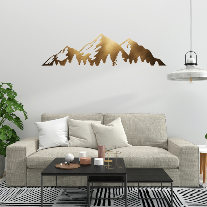 Timberline Mountains Metal Wall Art – Pacific Northwest Scenic Wall Decor